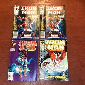 Marvel Iron Man Comic Book Set with Red and Purple Covers